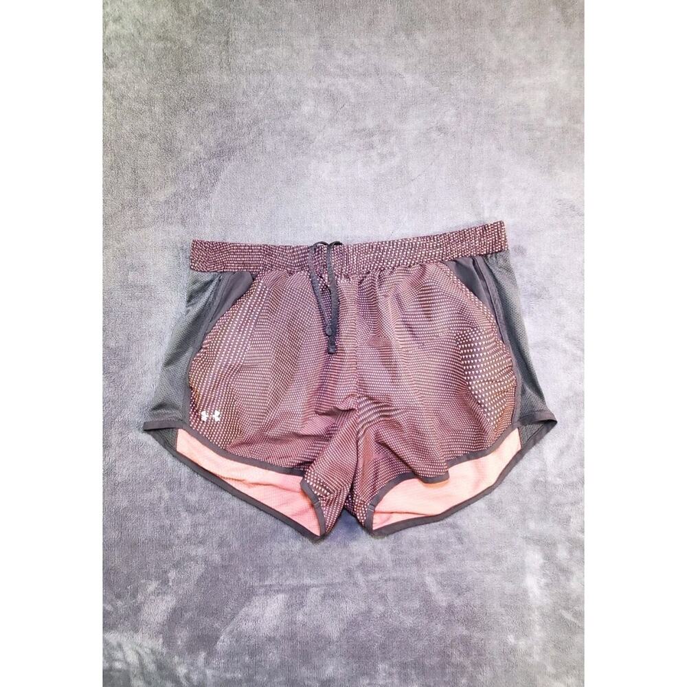 Under Armour Shorts Active Womens Sz S Running Athletic Lined Pink Gray Za3-4 - Picture 1 of 10
